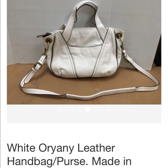orYany white leather satchel purse - Picture 2 of 4